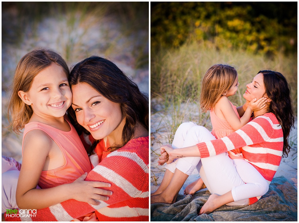 naples beach family session with mommy and me Erika and Avienne by Zee Anna Photography