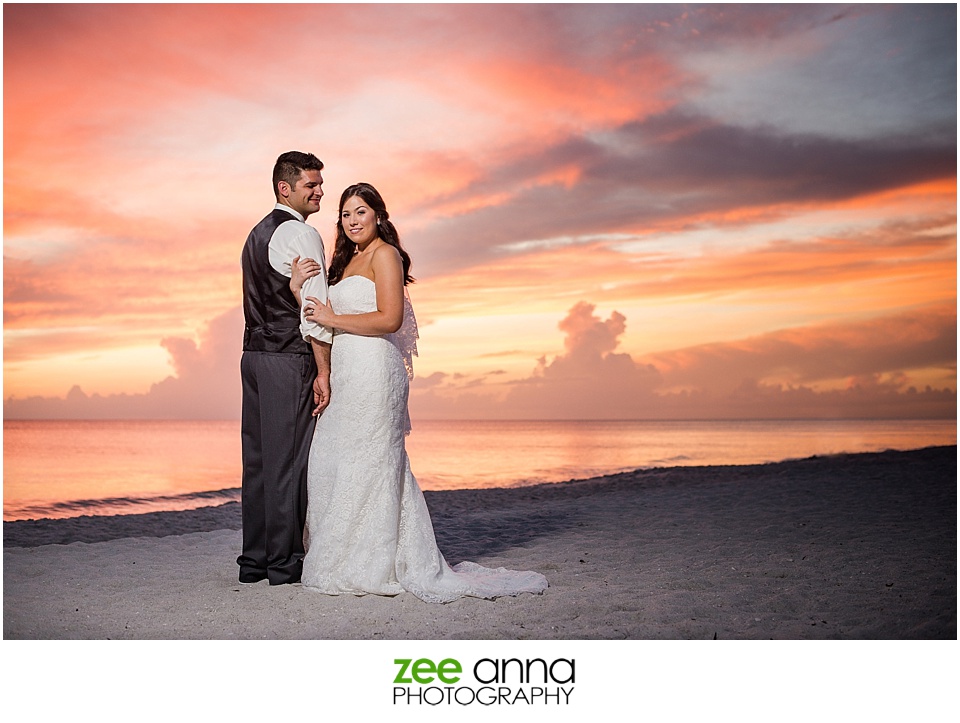 Naples Beach Wedding Photography by Zee Anna Photography on the beaches of Naples Florida