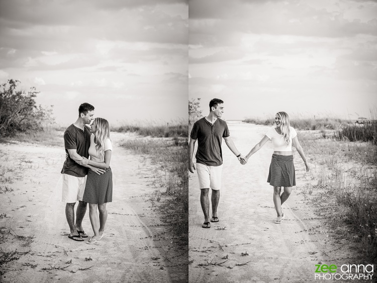 Fort Myers Beach Engagement session by Zee Anna Photography