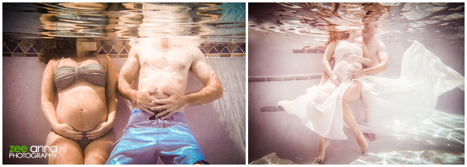 Fort Myers Underwater maternity session by Zee Anna Photography