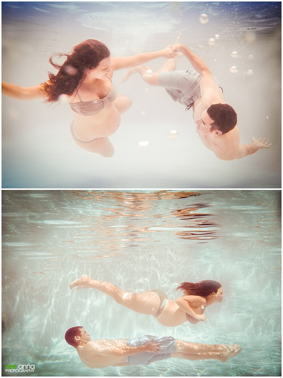 Fort Myers Underwater maternity session by Zee Anna Photography