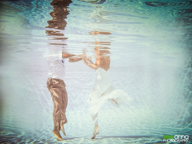 Underwater Anniversary shoot and beach shoot by Zee Anna Photography